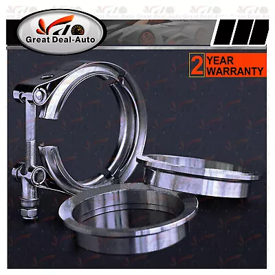 3  Inch 76mm V-Band Vband Clamp Stainless Steel Flange Turbo Exhaust Downpipe • $21.83