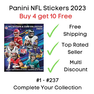 Panini NFL American Football 2023 Stickers #1 - #237 Buy 4 Get 10 Free • £1.75