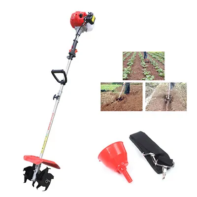 2 Stroke Handheld Mini Tiller Cultivator Garden Farm Grass Gas Rototiller 42.7CC • $127.30