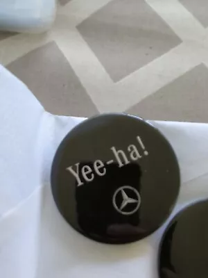 Mercedes Benz Yee-ha! Black Button Pins • $5