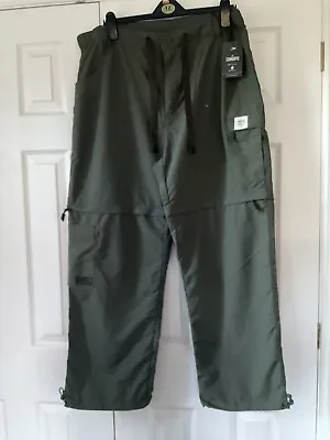 Nash Tackle Fishing  Quick Dry Light Combats Trousers Xxxl Green Zip Offs New • £38