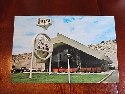 Postcard WY Wyoming Rock Springs Jay's Family Restaurant Googie Architecture • $3.99