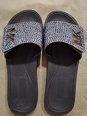 Women's Michael Kors Sparkle Rhinestone Slides Size 8 • $15