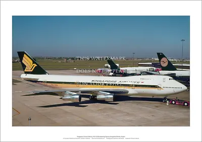 $19.95 • Buy Singapore Airlines Boeing 747 A3 Art Print – Sydney – 42 X 29 Cm Poster