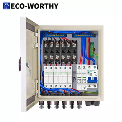 ECO-WORTHY PV Solar Combiner Box Junction Box 10A/15A For Solar Kit • $149.99
