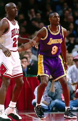 Michael Jordan And Kobe Bryant Waiting For The Ball  8x10 PHOTO PRINT • $7.98