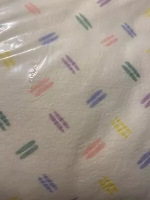 Vtg Pastel Geometric Jc Penny Sheet Blanket  66x90 NOS • $24