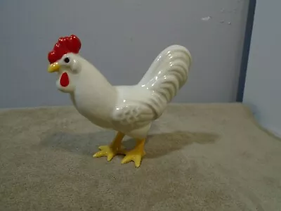 Vintage Miniature Bone China White Rooster 2” Figure Unbranded (ma765) • $9.59