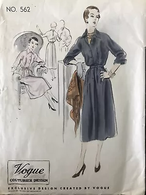 Vintage Vogue Couturier Dress Pattern #562 Size 16 Counted Complete • $39