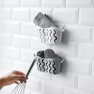 Suction Cup Kitchen Sink Caddy Tidy Storage Holder Rack Cleaning OrganizerBasket • $17.63