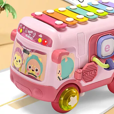 Baby Musical Bus Toys Toddler Activity Cube With Lights & SoundsRotating Gears • £8.99