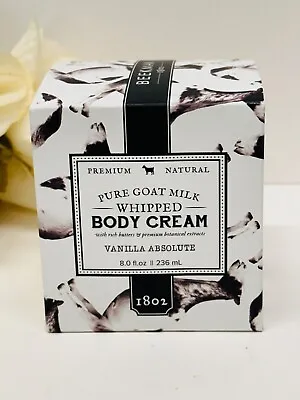 BEEKMAN 1802 Vanilla Absolute WHIPPED BODY CREAM 8 Oz Sealed In Box • $18.11