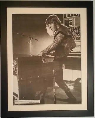 ELP*Keith Emerson*RARE*ORIGINAL*1973*NEWSPAPER POSTER*FRAMED*FAST WORLD SHIP • £69.95