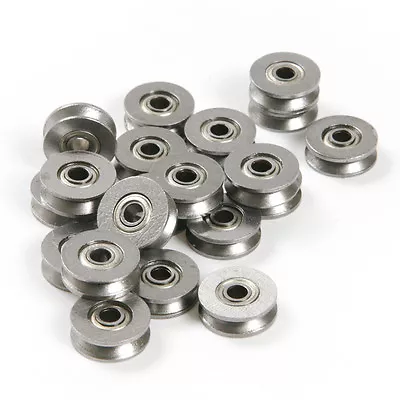 $11.25 • Buy 20pcs Mini V623/603ZZ Wire Pulley V-groove Steel Bearings Widely Use 3*12*4mm
