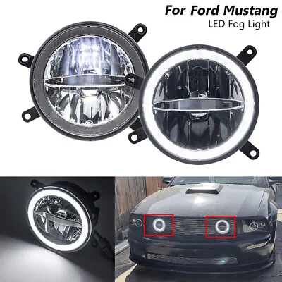 LED Halo Ring DRL Fog Light Hood Grille Running Lamp For Ford Mustang GT 05-09 • $129.59