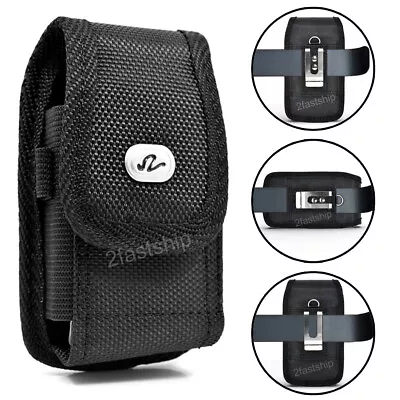 Universal Heavy Duty Nylon Belt Clip Holster Pouch For Medium Sized Flip Phones • $8.15