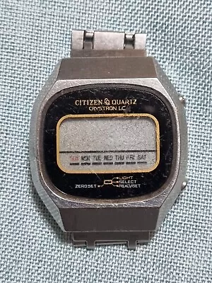 $48.54 • Buy Citizen Crystron LC 50-1310 Quartz LCD  Vintage Watch For Parts Or Repair.