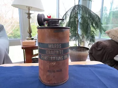 Vintage Montgomery Ward Graphite Penetrating Oil Can W/Lead Top Nice Collectible • $12