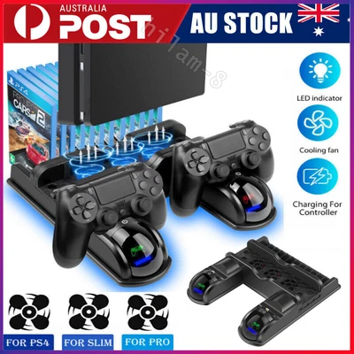 $57.99 • Buy For PS4 Stand Cooling Fan Station Playstation 4 PS4 Slim/PS4 Pro Vertical EXT