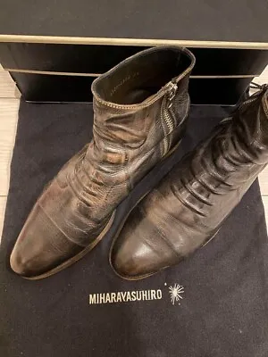 Men 7.0US Mihara Yasuhiro Zip Up Boots JPN Original Limited Shoes Sneakers Black • $218.48