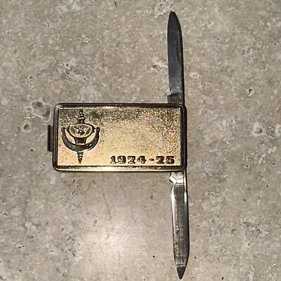 Vintage Moose Lodge Money Clip & Folding Pocket Knife / Nail File • $11.99