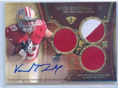 2013 Topps Triple Threads Vance McDonald 18/25 Auto Rookie Trpl Relics Gold #125 • $9.99