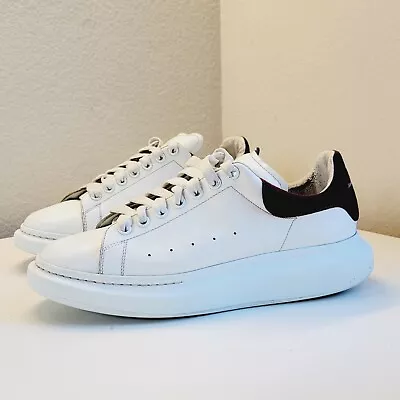 Alexander McQueen Oversized Sneakers Size 12 D (45) White Leather/Burgundy Suede • $155.50