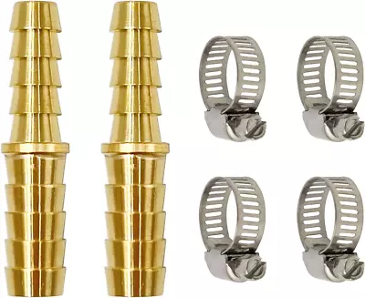 LIONMAX Hose Barb Reducer Adapter Fittings 3/8'' To 5/16'' Barb Hose ID Brass • $11.99