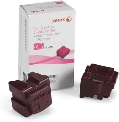 Genuine Xerox ColorQube- Twin Pack Magenta /Red COLORQUBE 8570 NEW • £85.99