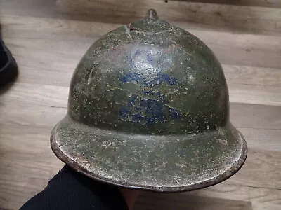 Orig WW1 / WW2 M16 Helmet  Italy - Italian - Painted Unit Insignia  • $24.99