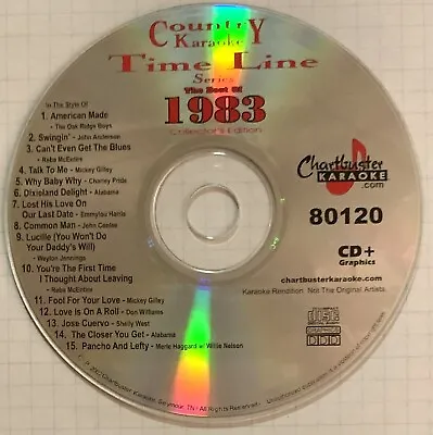Chartbuster Karaoke Time Line 1983 - Country - Cb80120 - Reba Merle Willie • $9.49