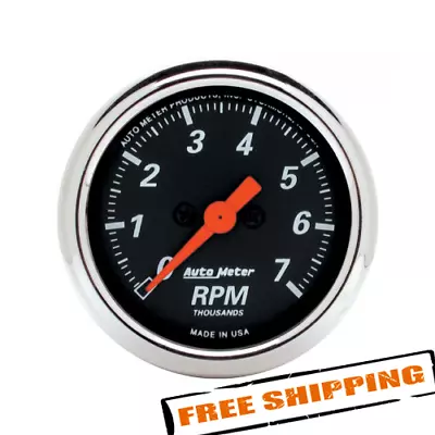 Auto Meter 1477 Designer Black 2-1/16  In-Dash Tachometer Gauge 0-7000 RPM • $201.08