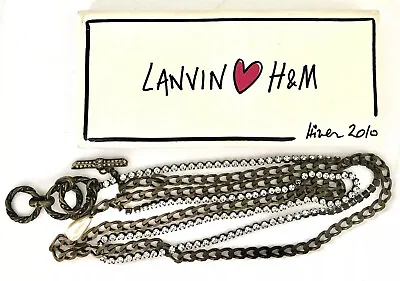 Lanvin H&M Crystal Hold Waist BELT Necklace Pearl NEW In Box Huijki • $99.56