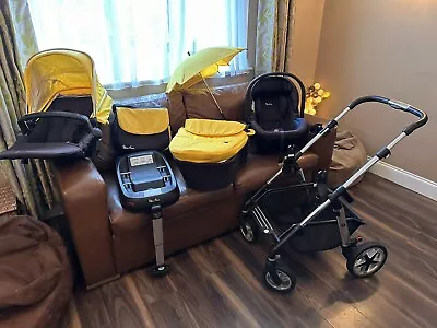 Silver Cross Pioneer Travel System With Car Seat Basinet Pram And Buggy Board • £110