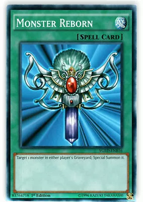 Yu-Gi-Oh! - Monster Reborn  (YGLD-ENB16) - King Of Games: Yugis Legendary Decks  • $2.14