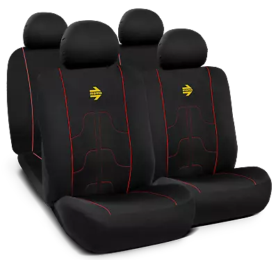 Momo Modern Seat Cover Set - Black / Red • $77.18