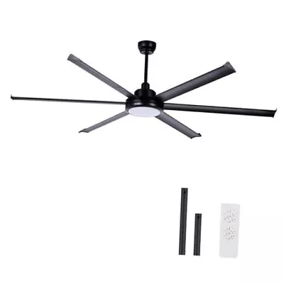  80  Industrial Ceiling Fan With LightBig Ceiling Fan With Remote6 Black-6Y • $450.49