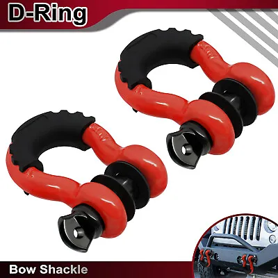 3/4  Inch D Ring Shackles 7/8  Pin Heavy Duty Towing Accessories D-Ring Hook Tow • $17.47