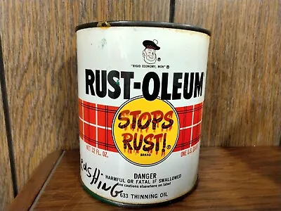 Vintage 1967 Rust-Oleum 1 Quart Paint Can 633 Thinning Oil  ~  Scottie Empty • $24.95