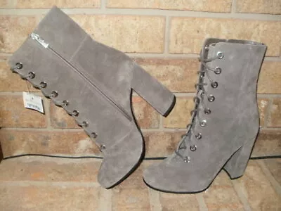 New Vince Camuto Teisha Gray Suede Boot 8.5 B Zip/ Msrp $165 • $67.99