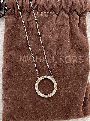 Michael Kors Rose Gold Circle Necklace • £38