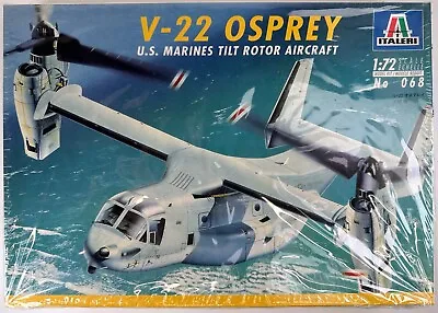 $22.97 • Buy V-22 Osprey US Marines Tilt Rotor Aircraft 1:72 Italeri 068 Complete In Open Box