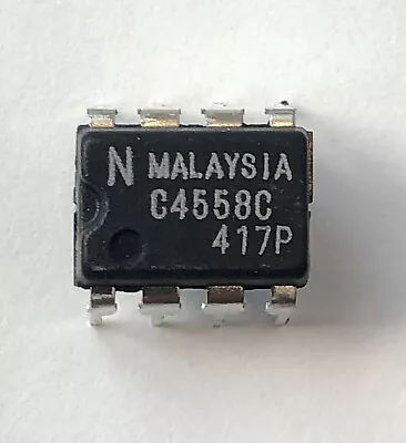 Qty: 2  C4558C Wide Bandwidth Dual Bipolar Operational Amplifier 8 Pin DIP • $2.15