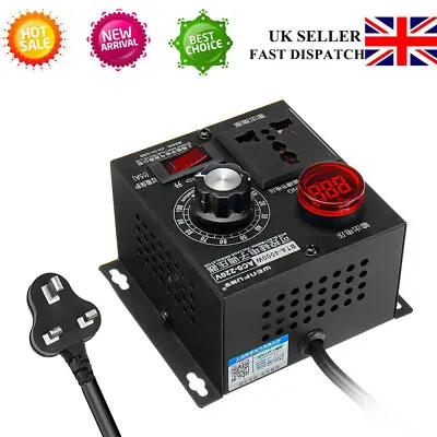 £18.59 • Buy UK`AC 220V 4000W Variable Voltage Regulator Speed Motor Fan Control Controller