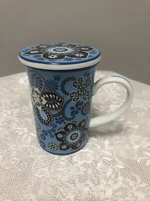 Vera Bradely Beautiful Blue Mug With Lid Ceramic • $15