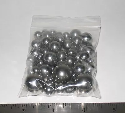 Assorted Steel Ball Variety Pack Steel Bearings 13.5oz (383 Grams) Made In USA • $6.79