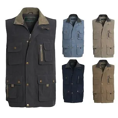 Mens Safari Hiking Outdoor Fishing Walk Waistcoat Jacket Gilet Sleeveless M-3XL • £26.99