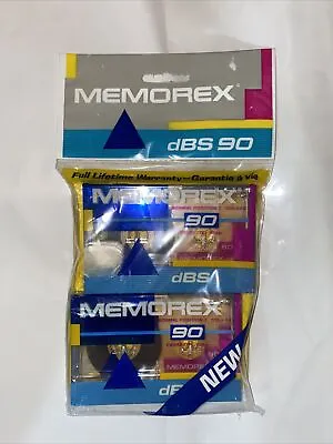 2 Pack Memorex Dbs 90 Blank Audio Cassette 90s Cool Colorful Tapes • $7.50