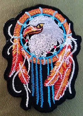 Patch Embroidered -  Eagle Hawk Dream Catcher  Indian Motorcycle Norton Bsa  • $3.99