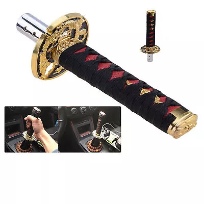 Universal 15cm Samurai Sword Gear Shift Knob Shifter Katana Metal Black & Red • $16.18